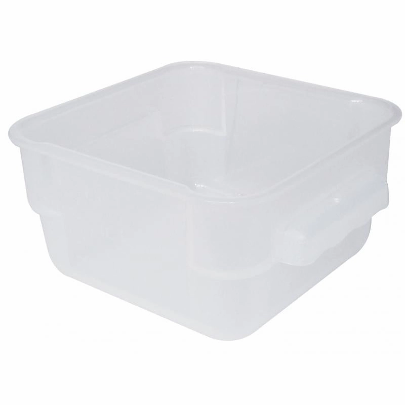 Nella 2 Qt Square Food Storage Container, White Figurines,Home Decor Statues