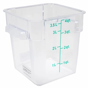 Nella 4 Qt Square Food Storage Container, Clear Figurines,Home Decor Statues