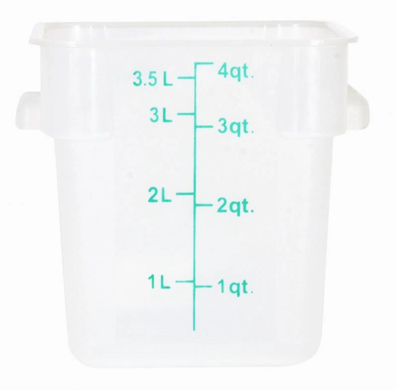 Nella 4 Qt Square Food Storage Container, Translucent Figurines,Home Decor Statues