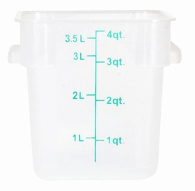 Nella 4 Qt Square Food Storage Container, Translucent Figurines,Home Decor Statues