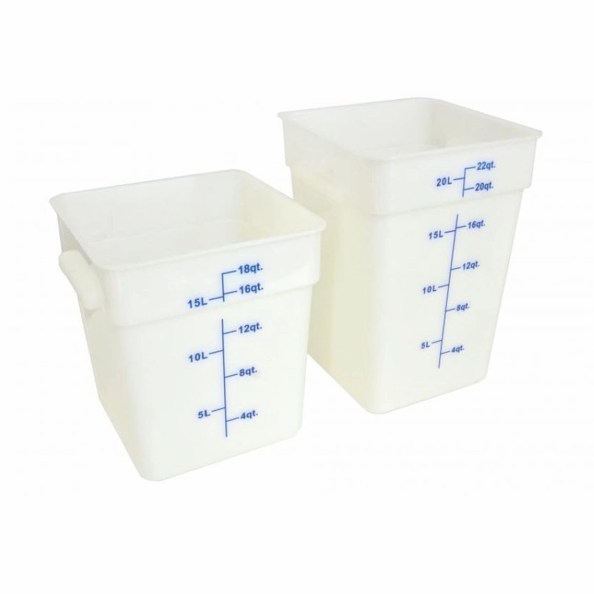 Nella 4 Qt Square Food Storage Container, White Figurines,Home Decor Statues
