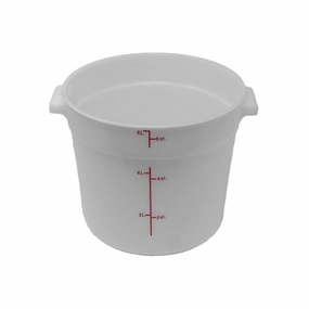 Nella 6 Qt Round Food Storage Container, White Figurines,Home Decor Statues