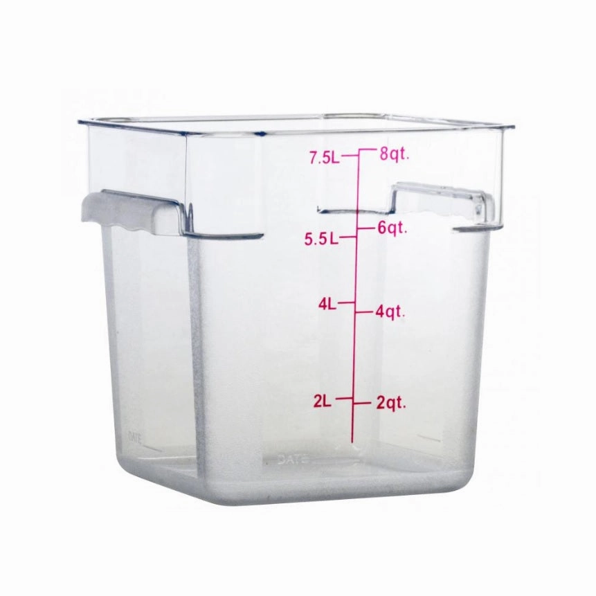 Nella 8 Qt Square Food Storage Container, Clear Figurines,Home Decor Statues