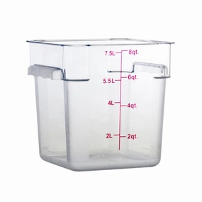 Nella 8 Qt Square Food Storage Container, Clear Figurines,Home Decor Statues