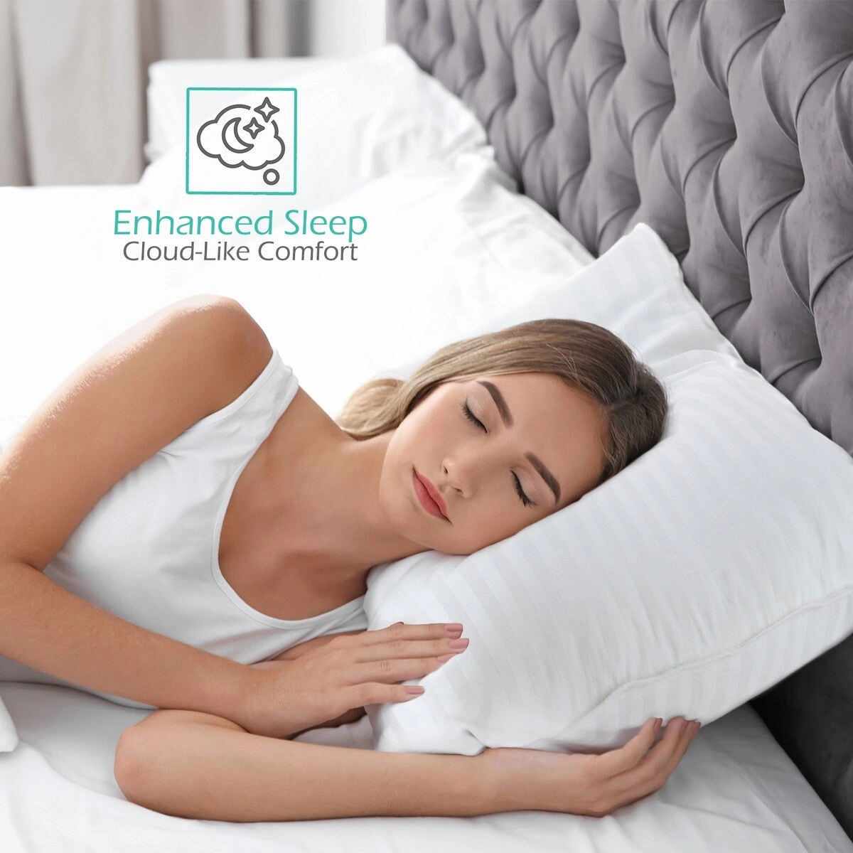 Nestl 100% Cotton Cover Premium Down Alternative Body Pillow - 20 x 54 Inches