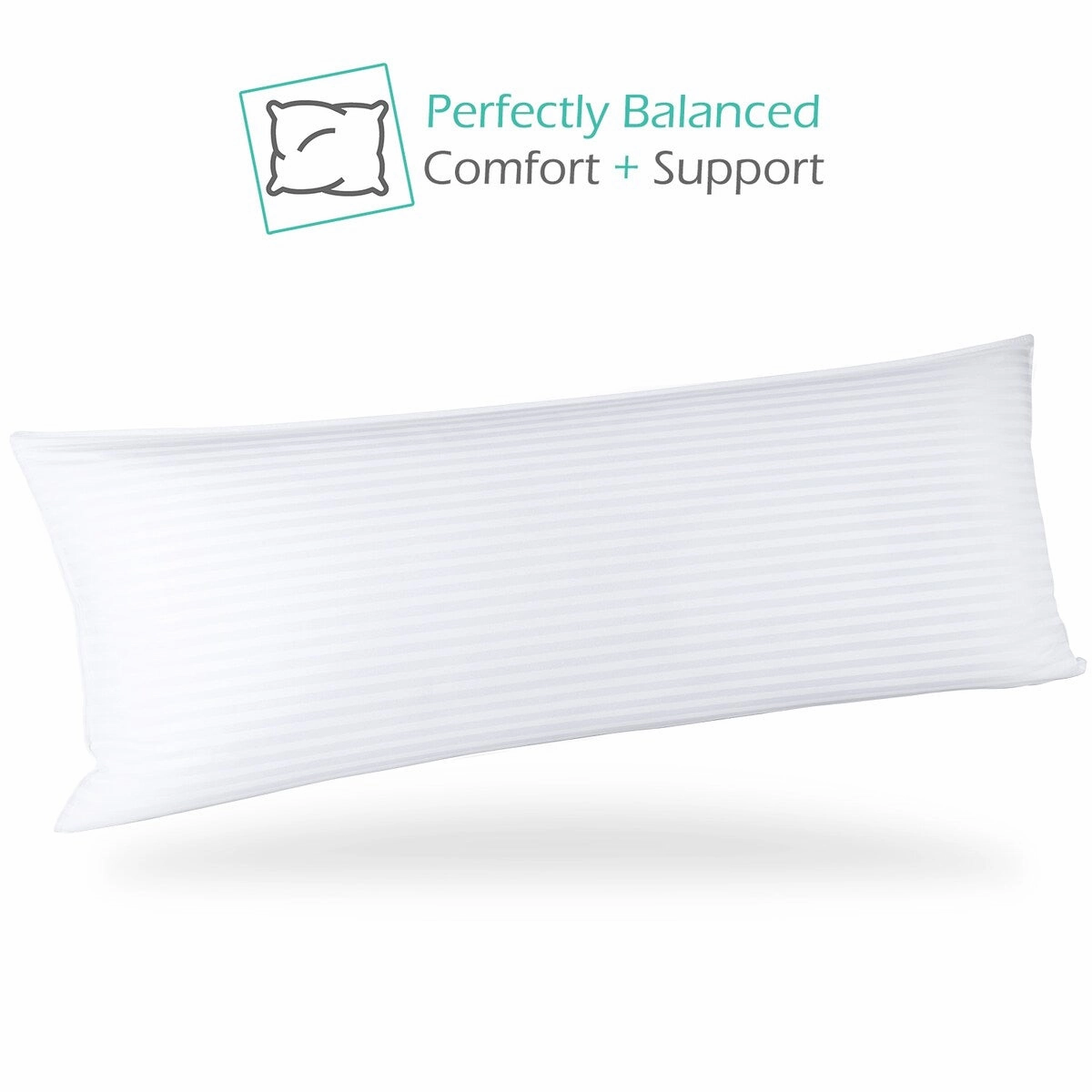 Nestl 100% Cotton Cover Premium Down Alternative Body Pillow - 20 x 54 Inches