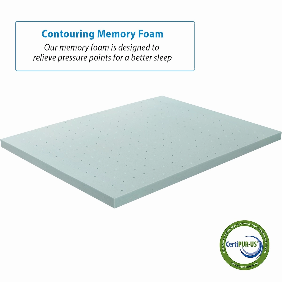 Nestl Mattress Topper - Gel Infused Ventilated Design Memory Foam Mattress Pad