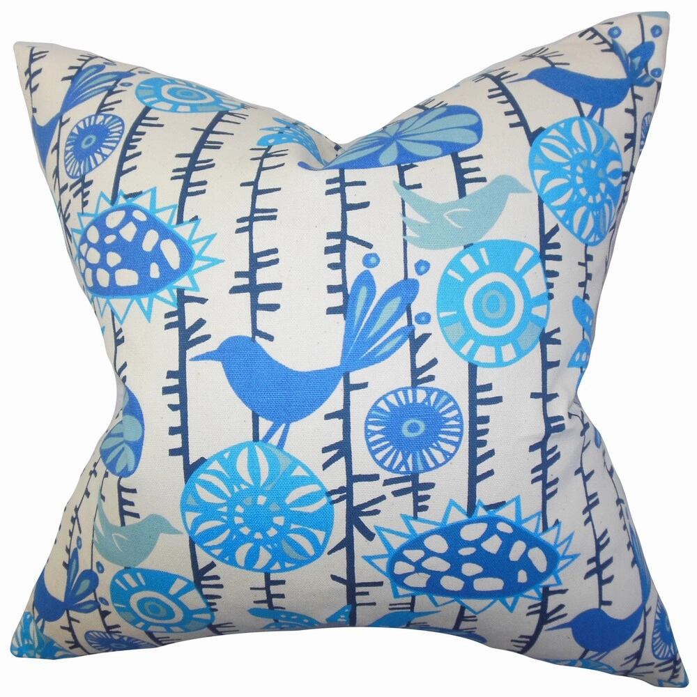 Nettle Floral Euro Sham Blue pillowcases,cotton pillow covers,bed linen