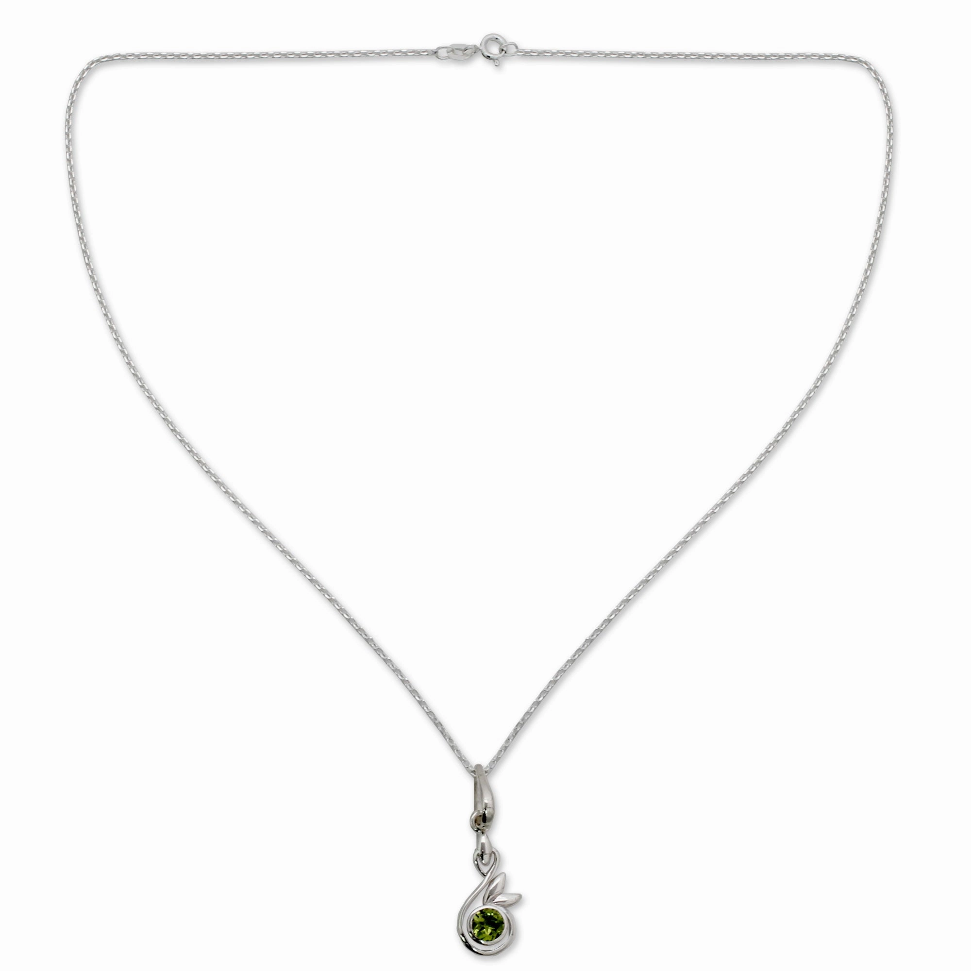 New Growth Peridot Necklace from Indian Modern Jewelry Collection