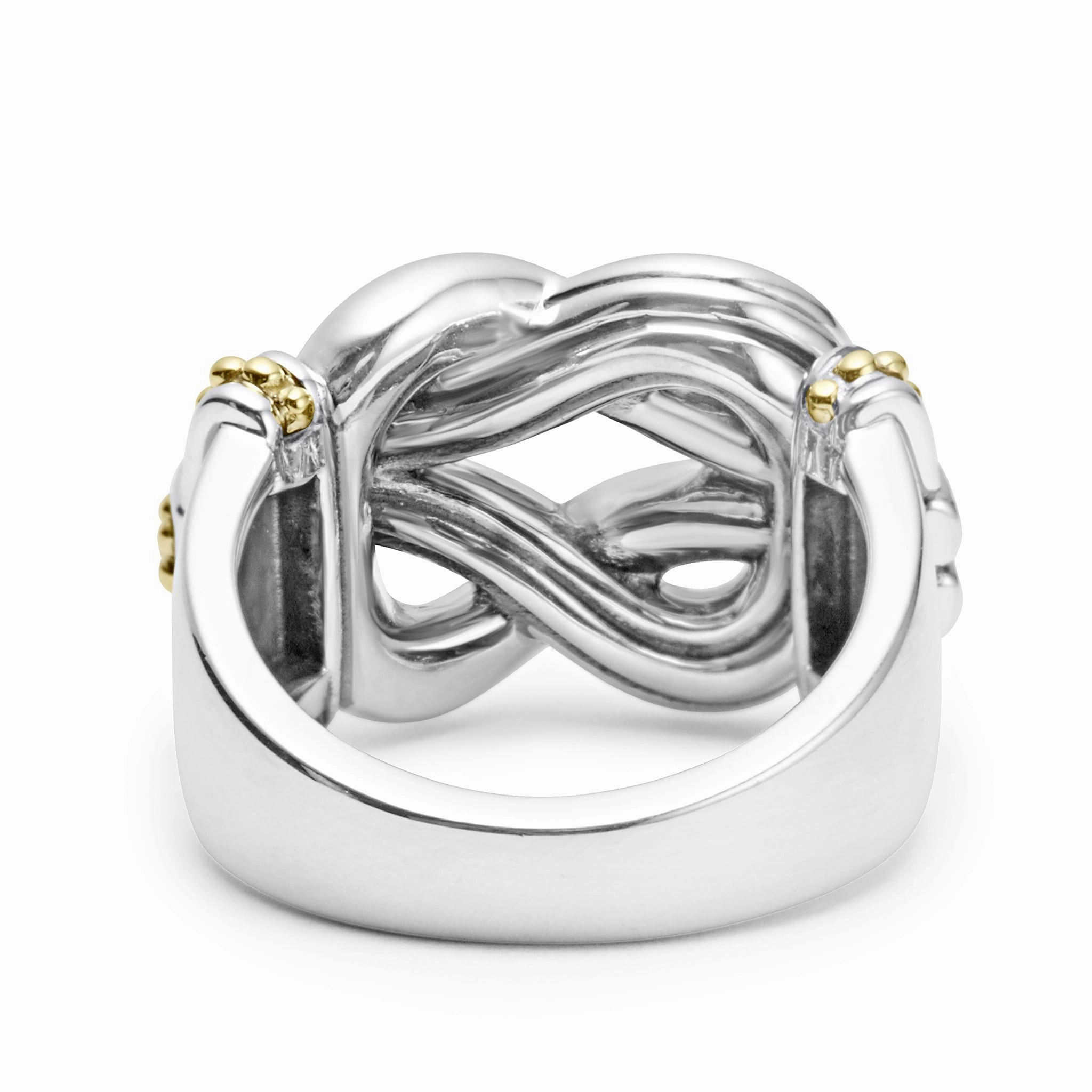 Newport Two-Tone Knot Diamond Statement Ring