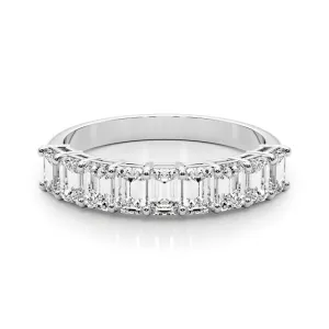 Nine Stone 2.0 ct. Emerald Cut Diamond Wedding Ring