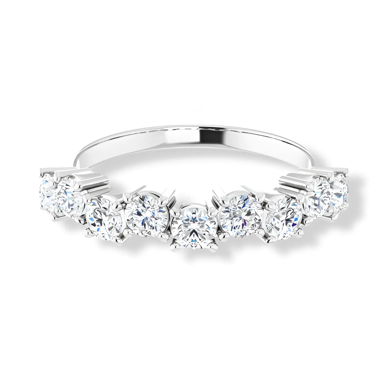 Nine Stone Round Diamond Anniversary Band