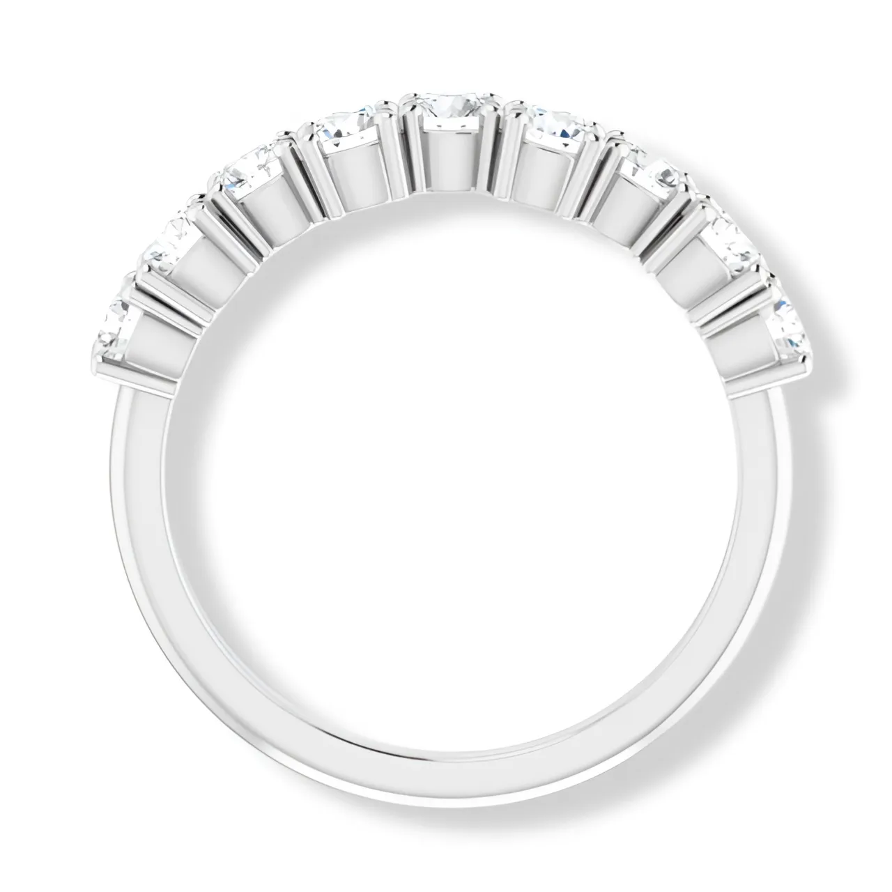 Nine Stone Round Diamond Anniversary Band