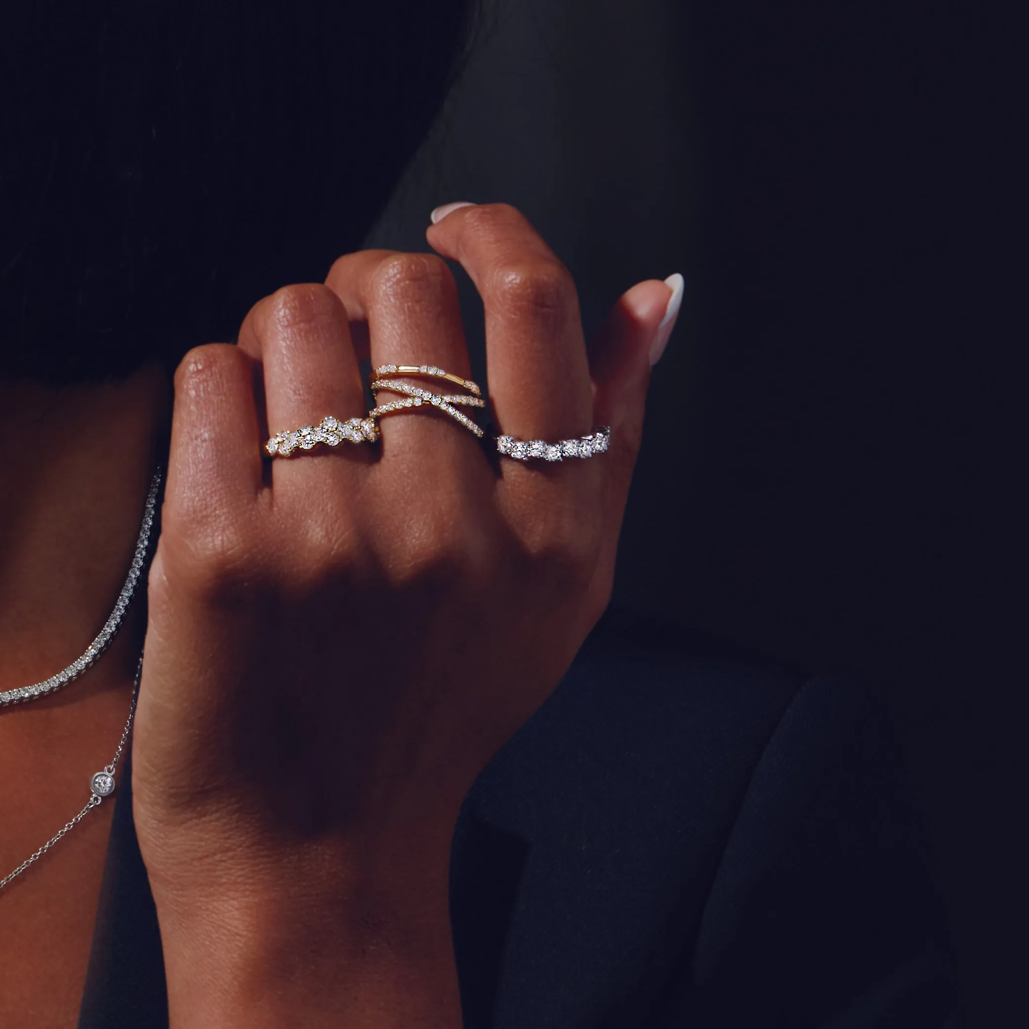 Nine Stone Round Diamond Anniversary Band