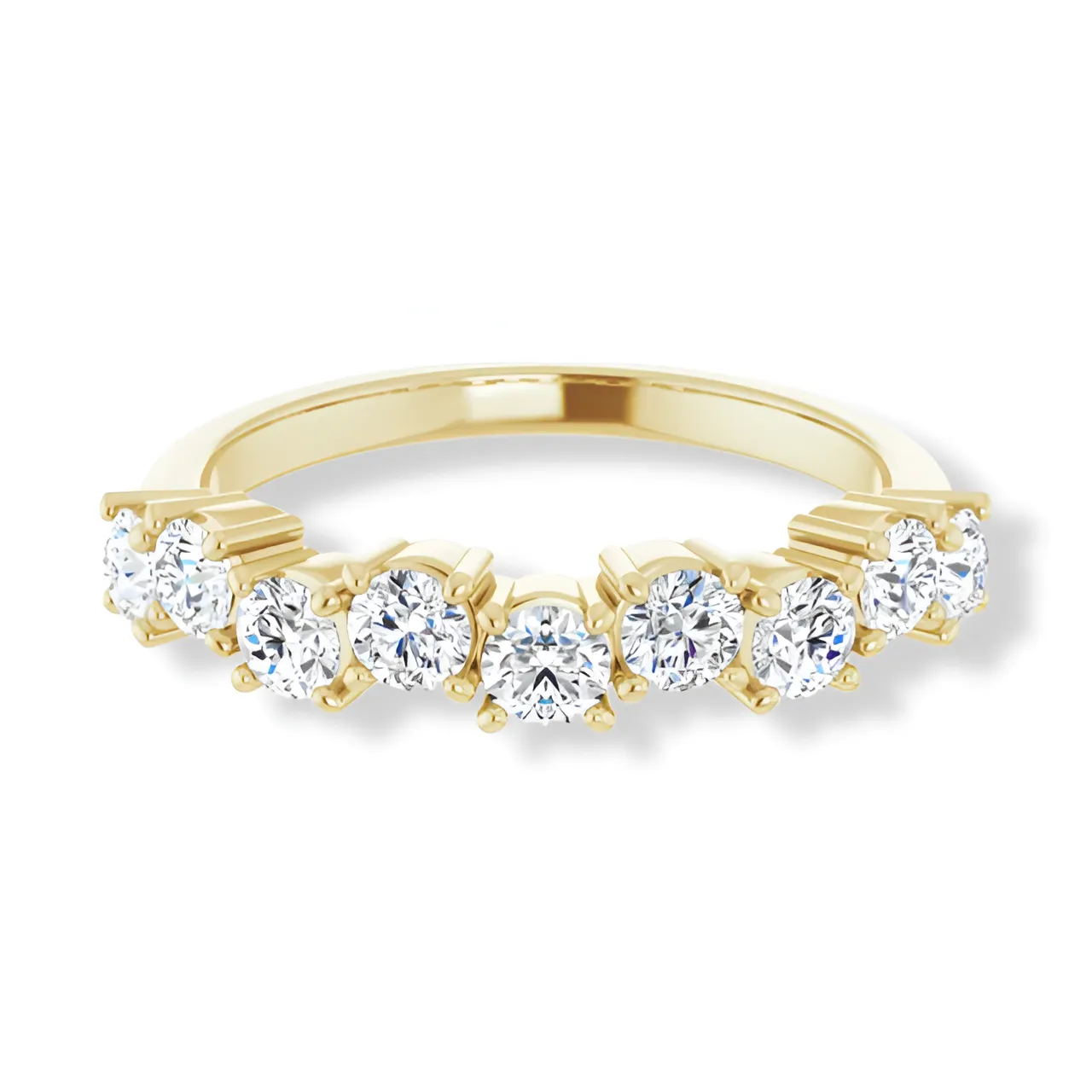 Nine Stone Round Diamond Anniversary Band