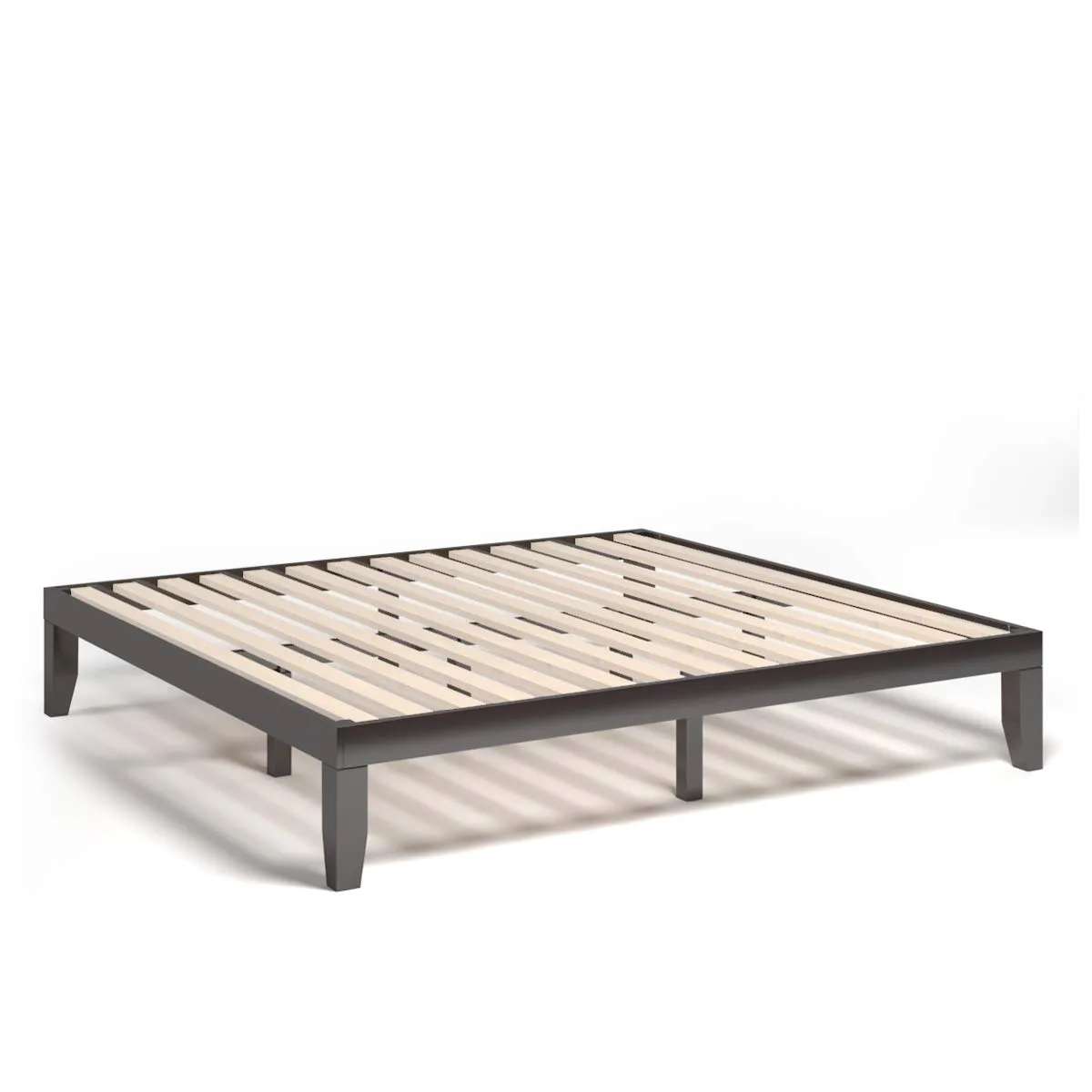 No Box Spring Needed 14 Inch Solid Wood Platform Bed Frame