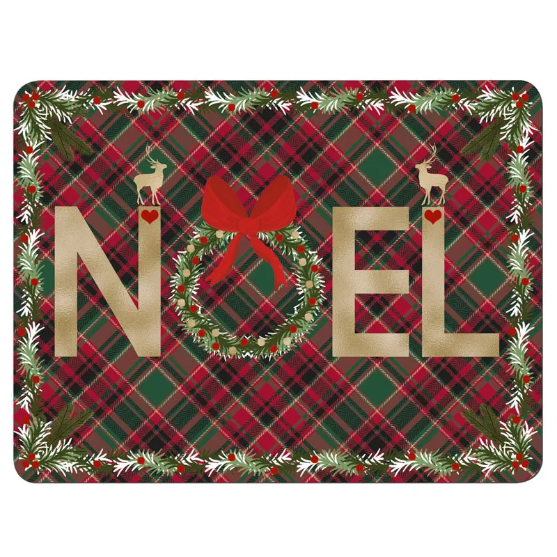 Noel Tartan Set of 6 Placemats, L29 x W29cm, Multi tufted headboard, king headboard