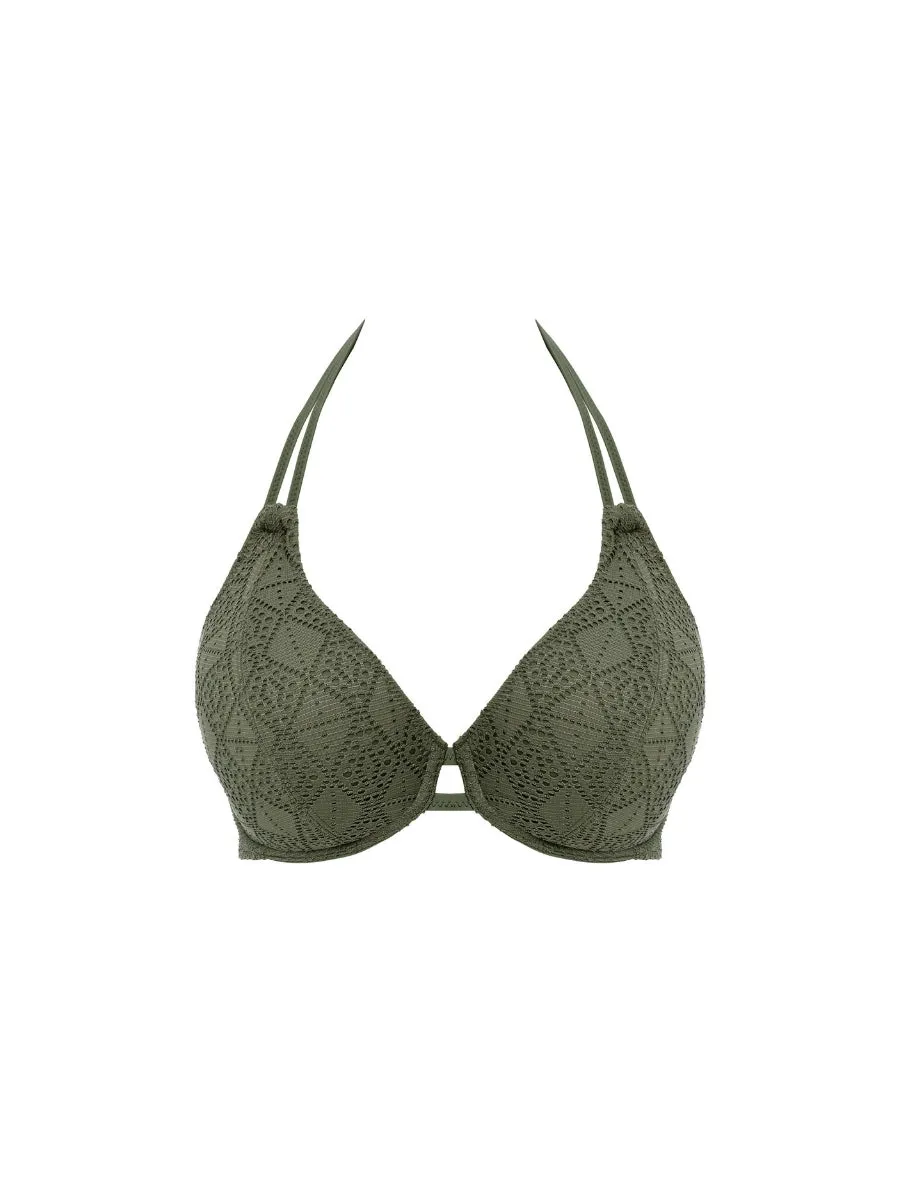 Nomad Nights Halterneck Bikini Top - Sage