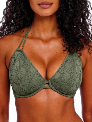 Nomad Nights Halterneck Bikini Top - Sage