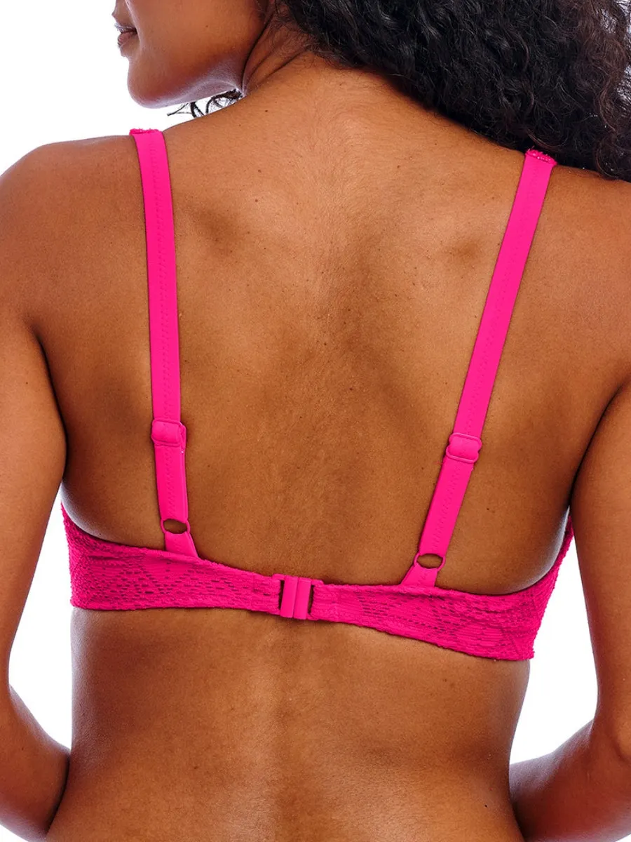 Nomad Nights High Apex Bikini Top - Fuchsia