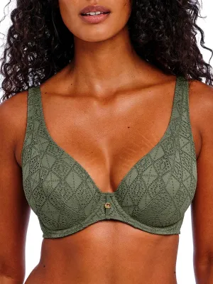 Nomad Nights High Apex Bikini Top - Sage