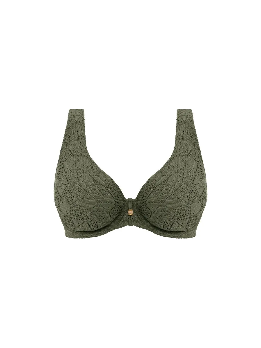 Nomad Nights High Apex Bikini Top - Sage
