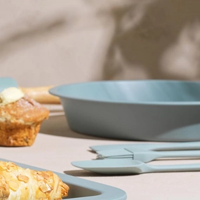 Non-Stick Round Pan Cake Tin, 28cm, Teal curtain fabric, upholstery textile