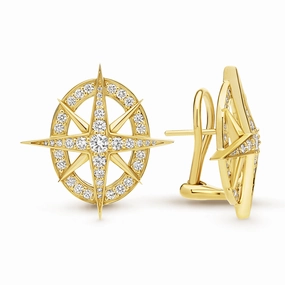 North Star 18K Gold North Star Diamond Earrings