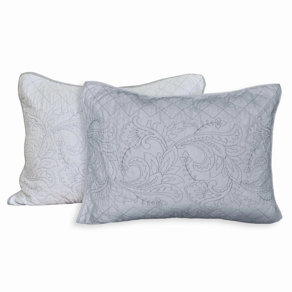Nostalgia Home Valinda Grey Standard Sham pillowcases,cotton pillow covers,bed linen