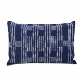 Novica Handmade Indigo Forever Batik Cotton Pillow Sham pillowcases,cotton pillow covers,bed linen
