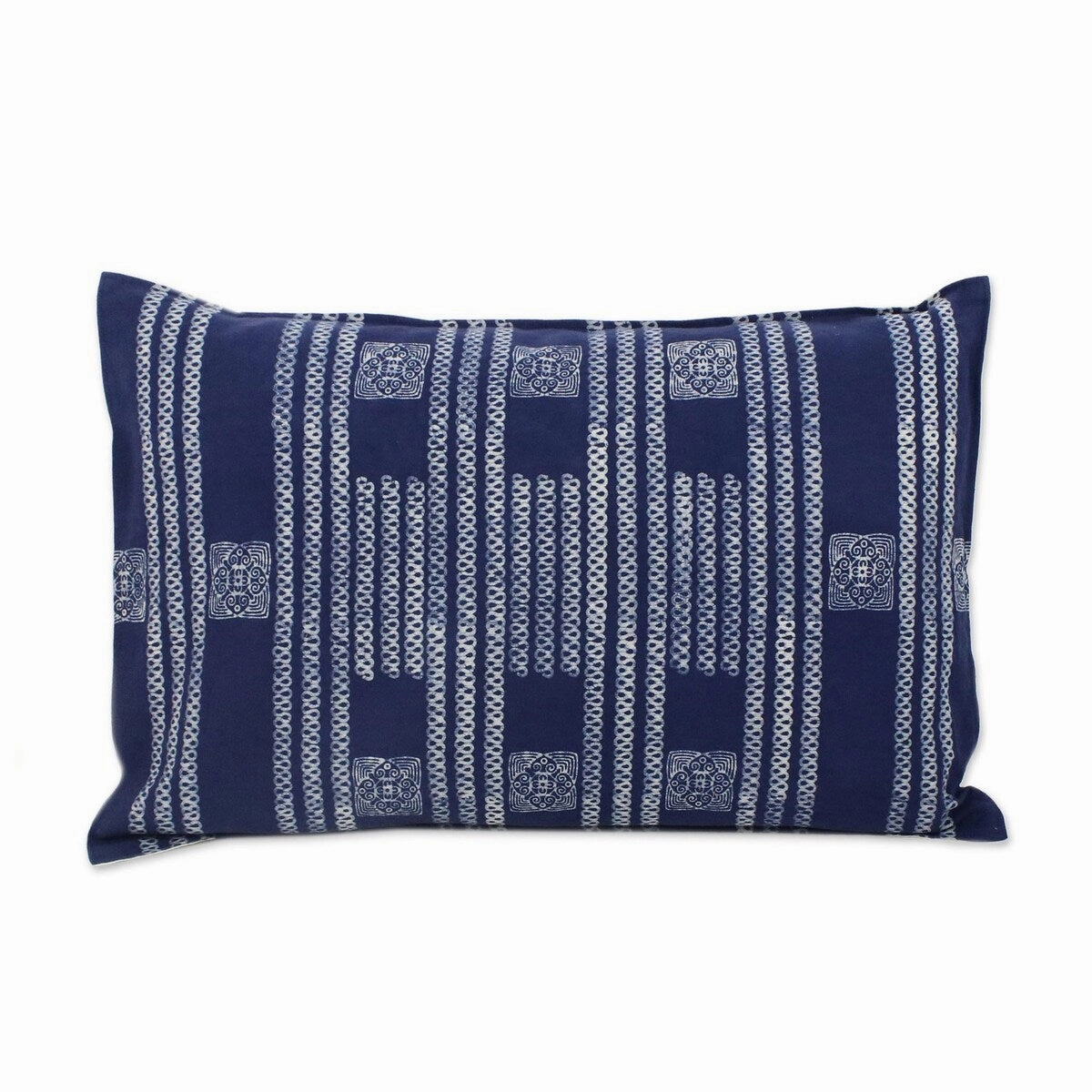 Novica Handmade Indigo Forever Batik Cotton Pillow Sham pillowcases,cotton pillow covers,bed linen
