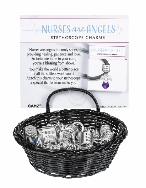 Nurses Are Angels Stethoscope Token Charm