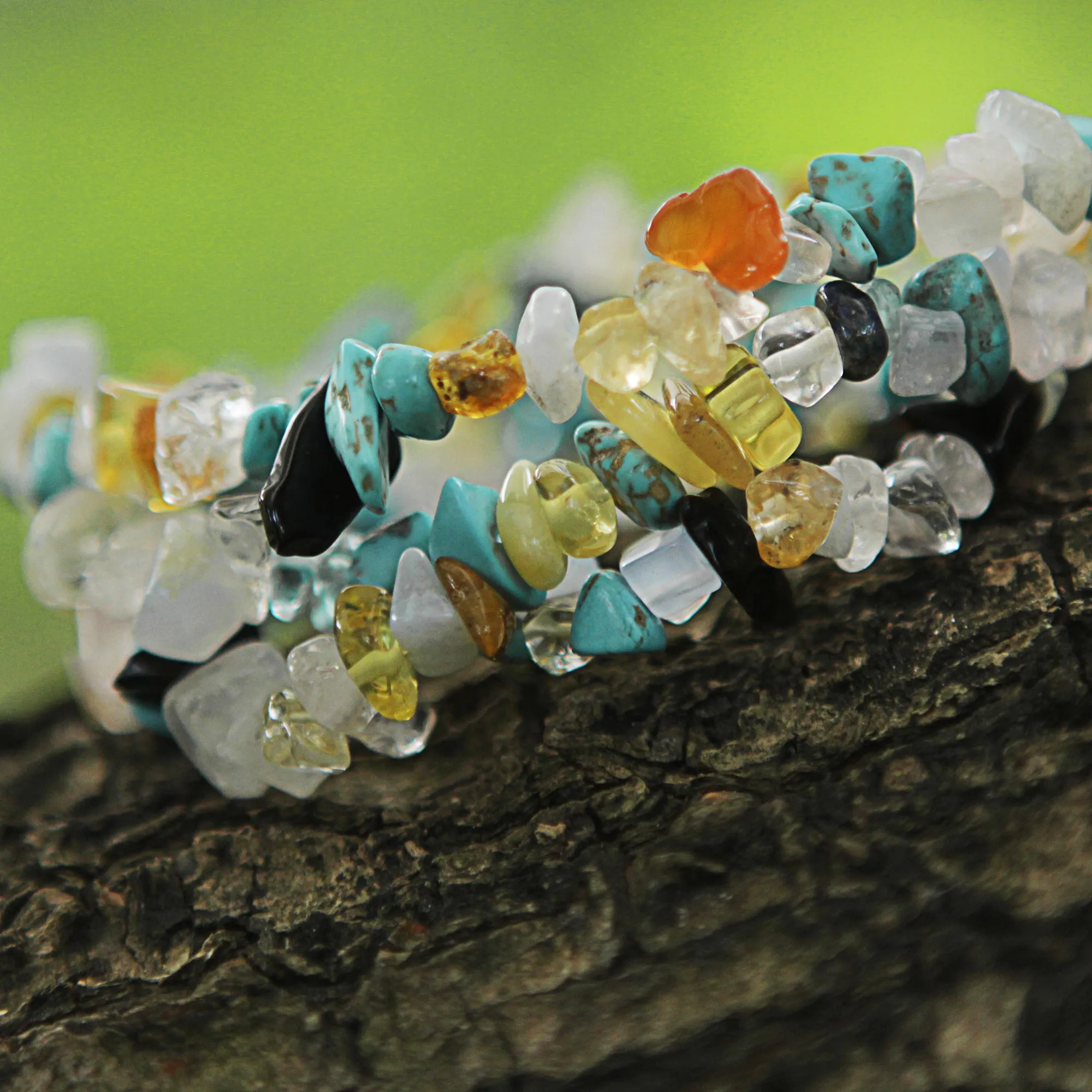 Ocean Trio Multigem Beaded Bracelets (Set of 3) Citrine from Brazil