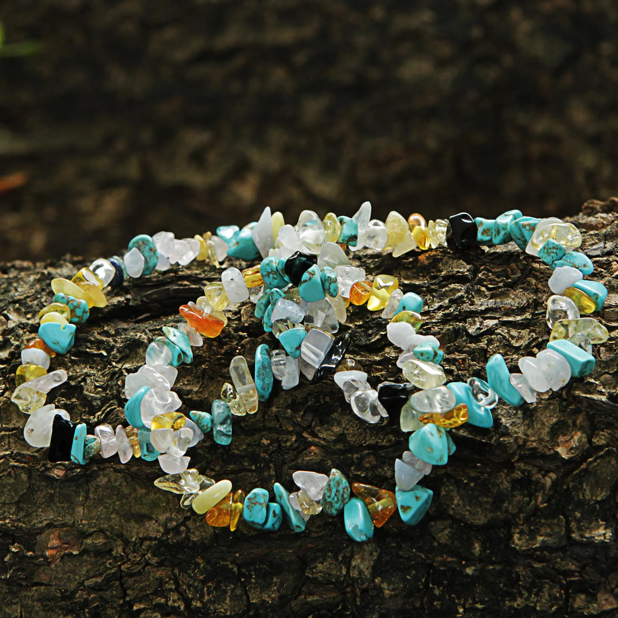 Ocean Trio Multigem Beaded Bracelets (Set of 3) Citrine from Brazil