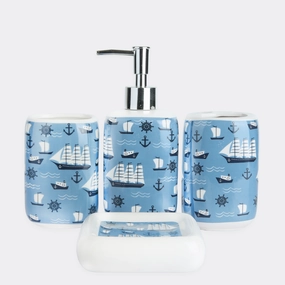 Ocean Bath Set Shower Curtain,Waterproof Curtain