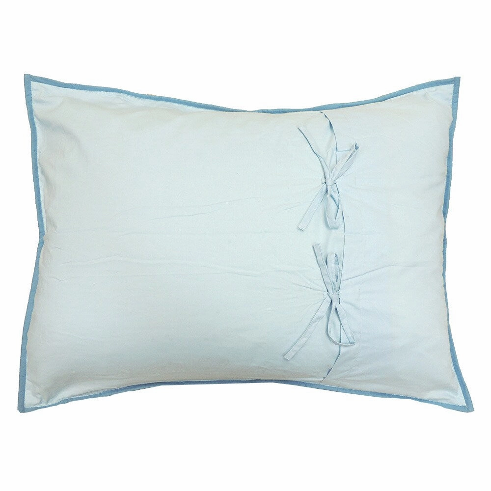 Oceanside Blue and White Quilted Sham