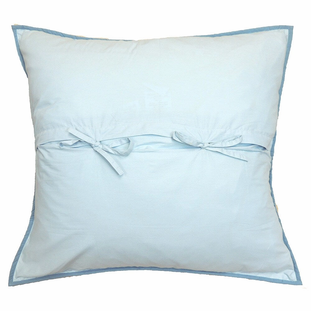 Oceanside Blue and White Quilted Sham