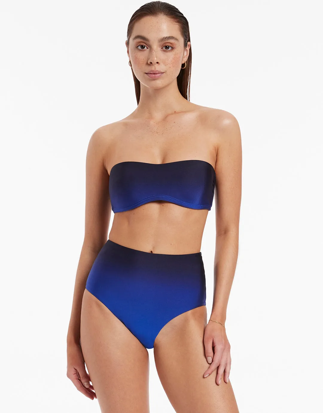 Oia Sunset High Waist Bikini Pant - Ocean