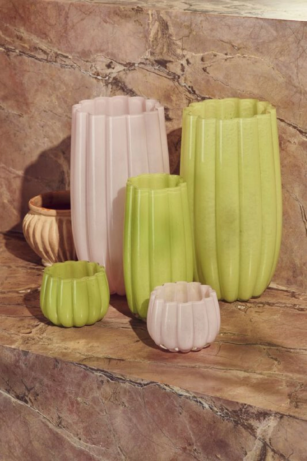 Olive Green Glass Vase M | Pols Potten Melon