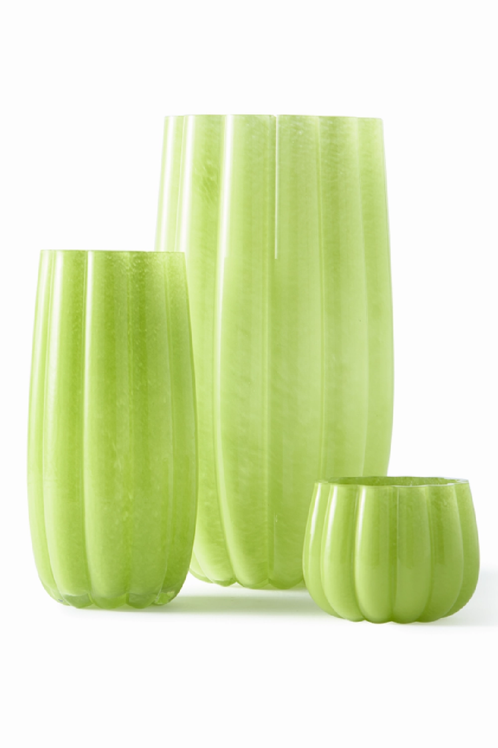 Olive Green Glass Vase M | Pols Potten Melon