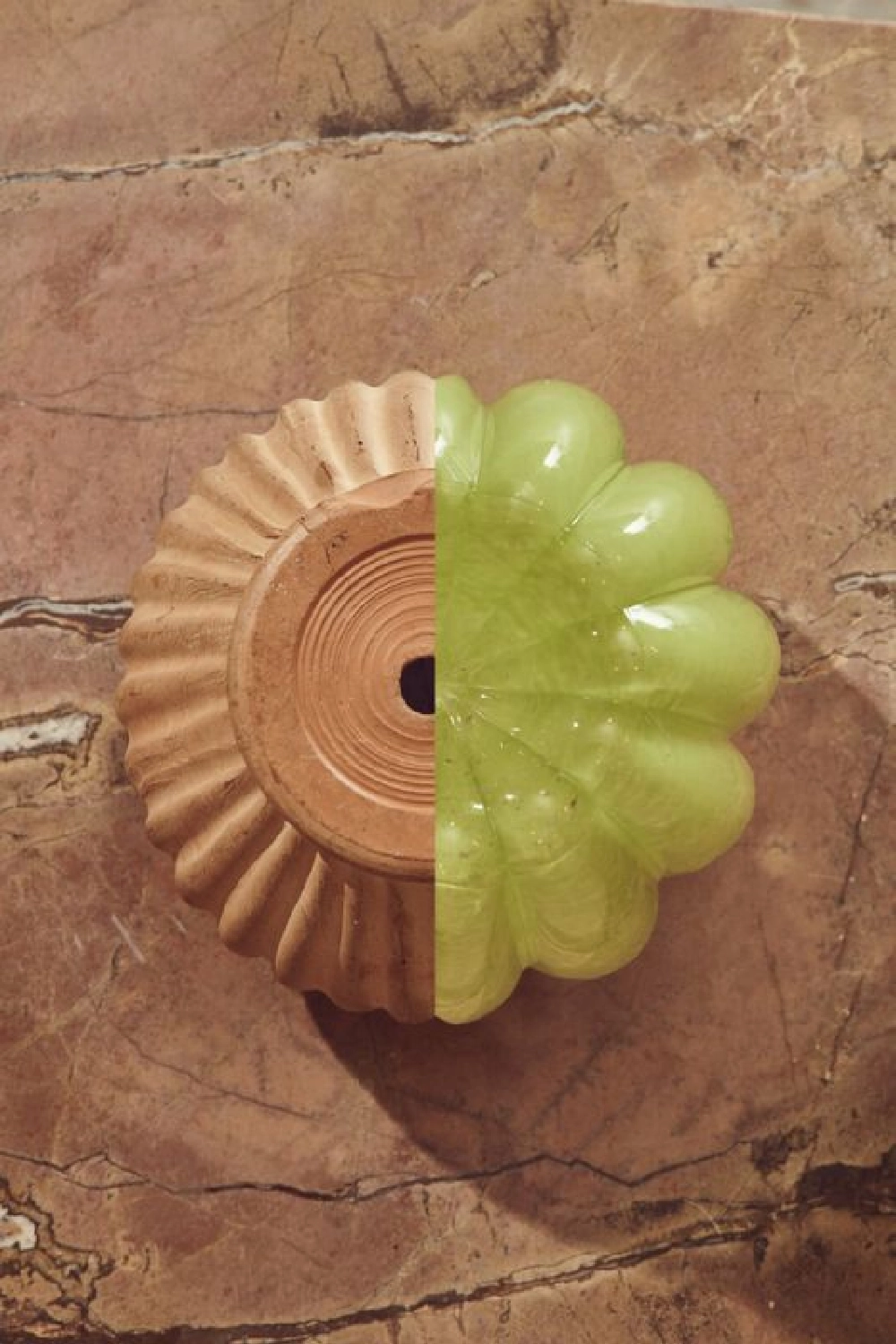 Olive Green Glass Vase M | Pols Potten Melon