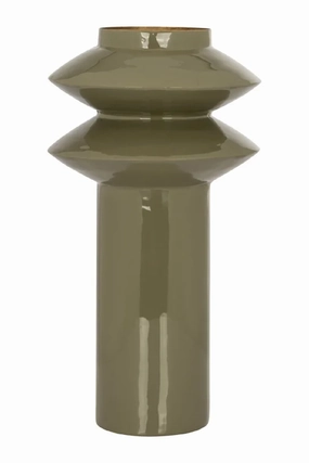 Olive Green Iron Vase | OROA Flora Vase,Glass Vase
