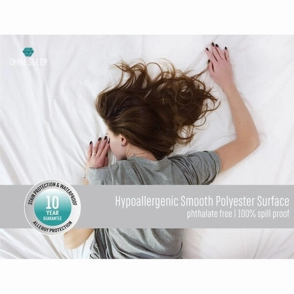 Omne Deluxe Mattress Protector - 100% Waterproof, Dust Mite Proof, Bed Bug Proof - Hypoallergenic - 10 Year Warranty - Queen
