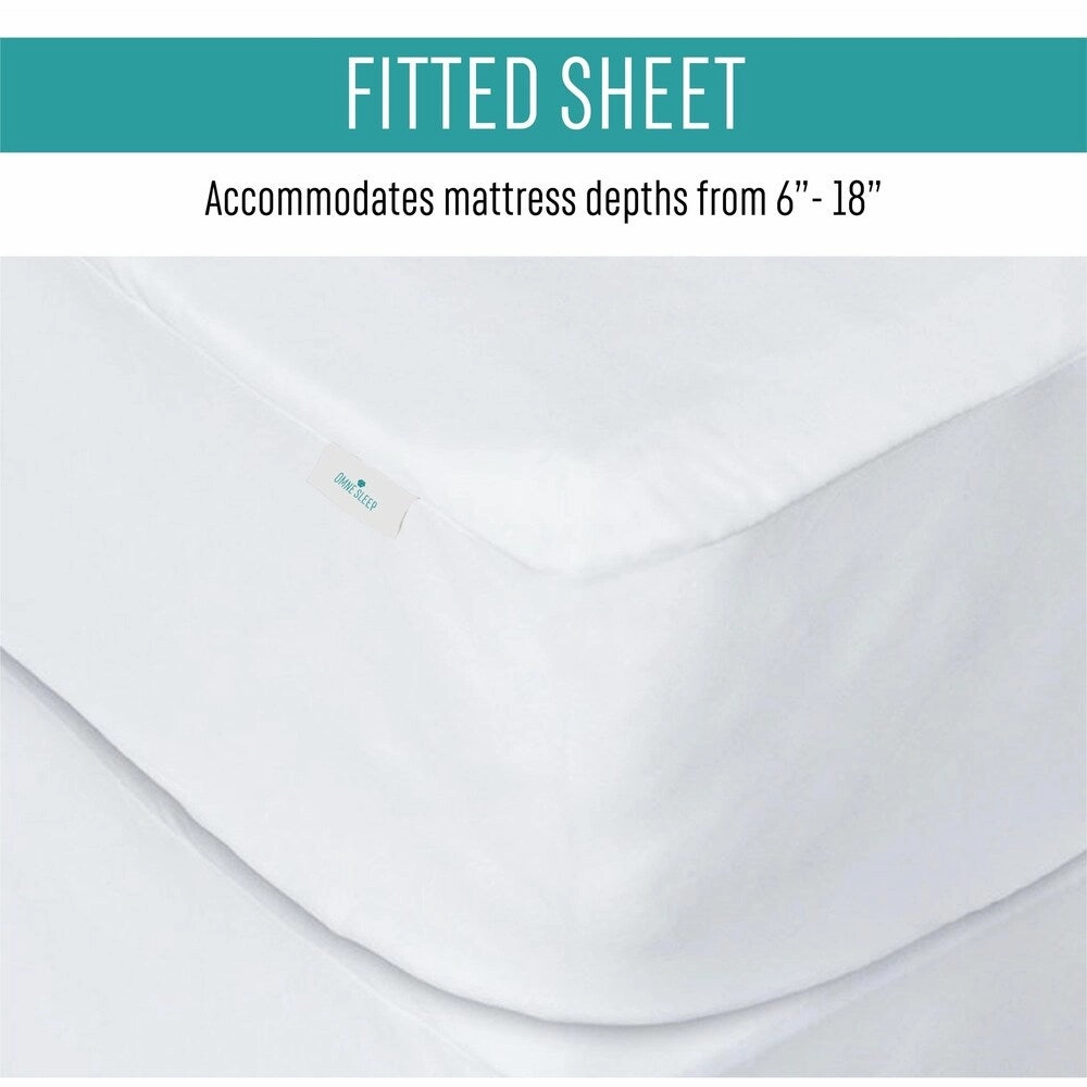 Omne Deluxe Mattress Protector - 100% Waterproof, Dust Mite Proof, Bed Bug Proof - Hypoallergenic - 10 Year Warranty - Queen