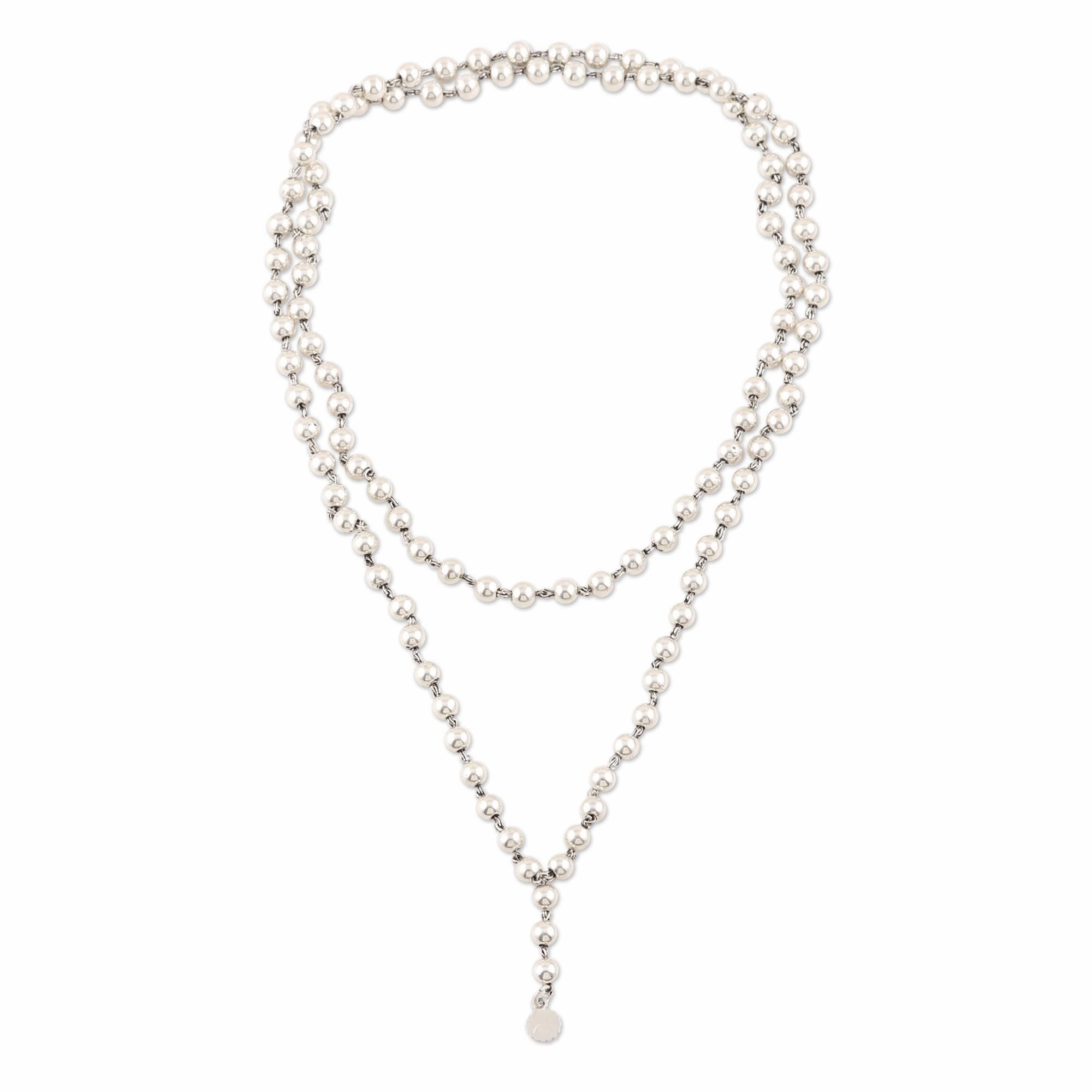 On Reflection Long Sterling Silver Y-Necklace