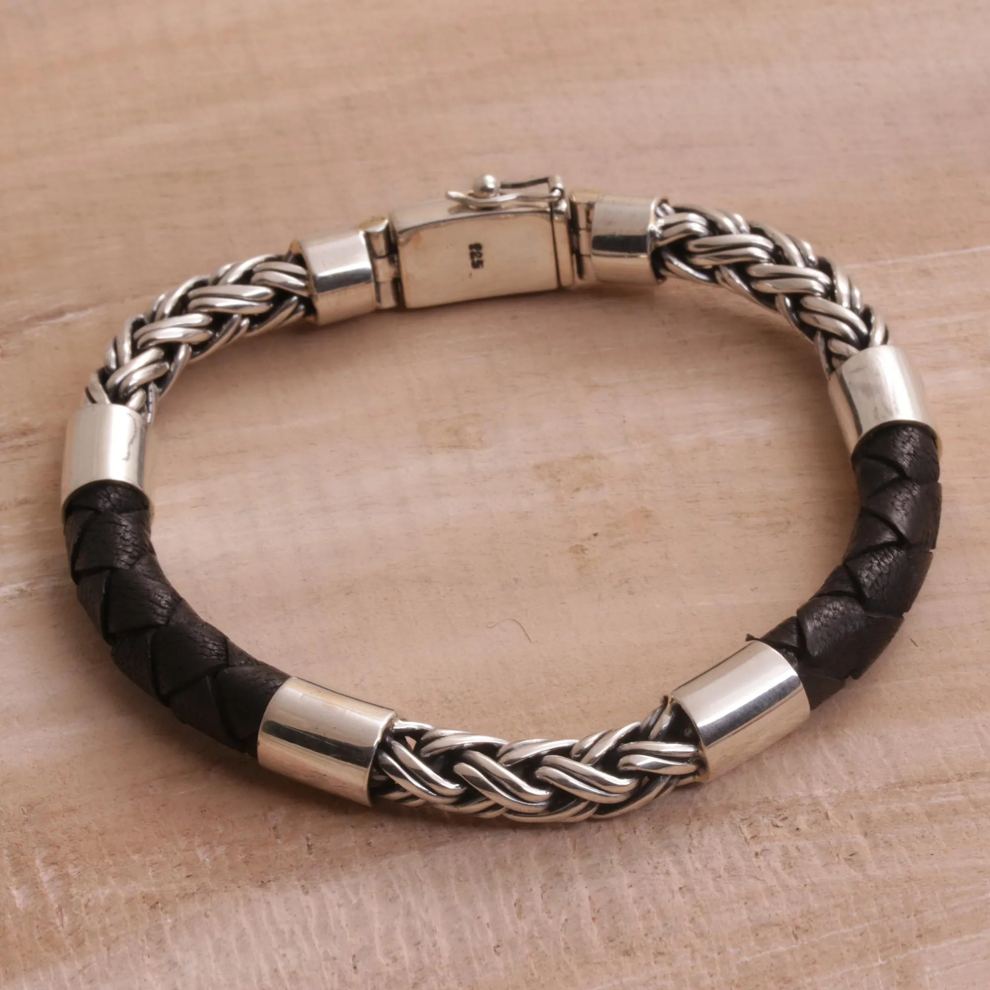 One Strength Leather Bracelet