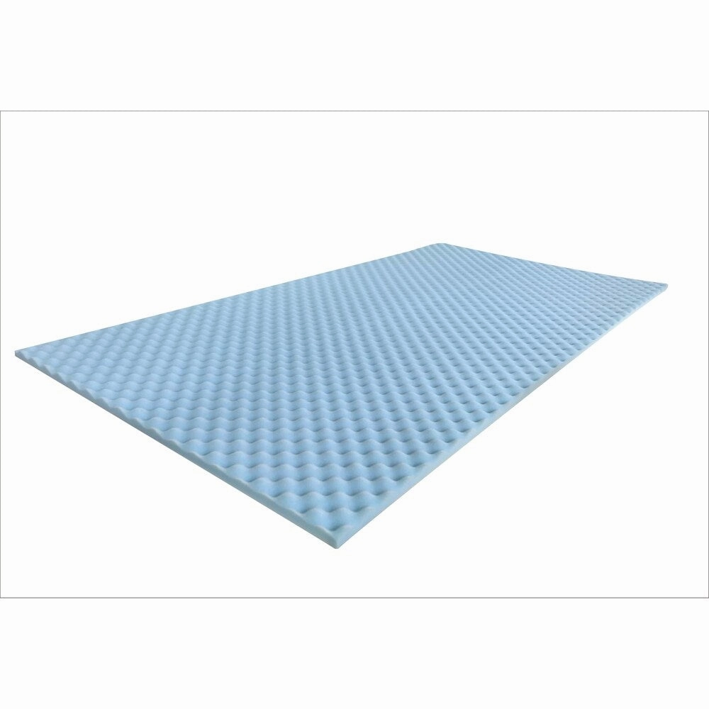 Onetan,1-inch High Density Convoluted Egg Shell Breathable Cool Gel Foam Topper,Adds Comfort to Mattress,