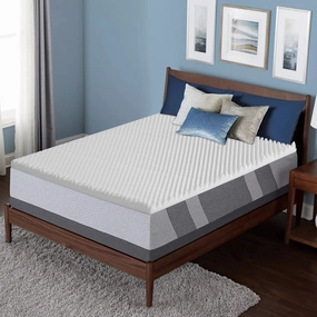 Onetan, 1" & 2" High Density Convoluted Egg Shell Breathable Foam Topper mattress pads,mattress topper,bed protection