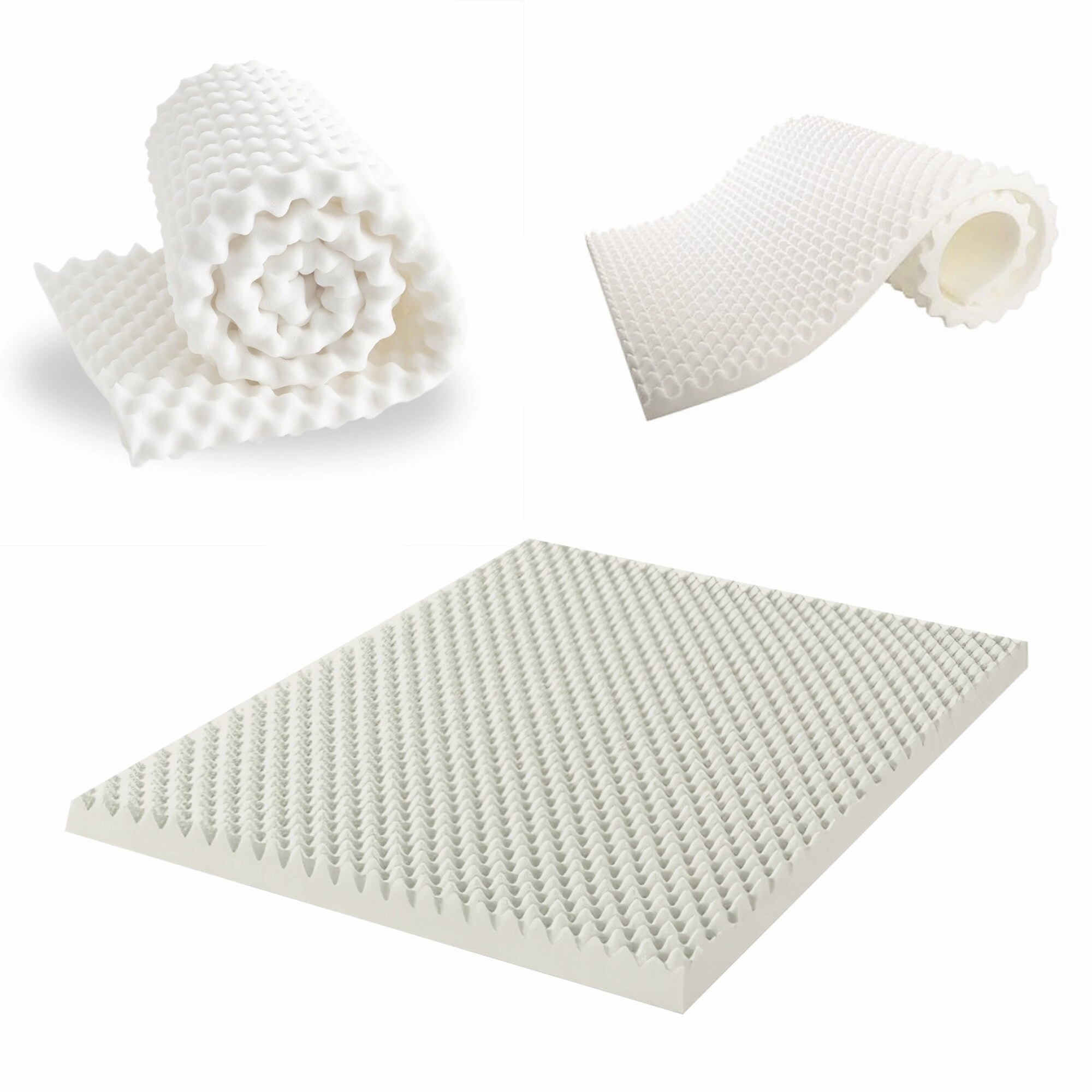 Onetan, 1" & 2" High Density Convoluted Egg Shell Breathable Foam Topper