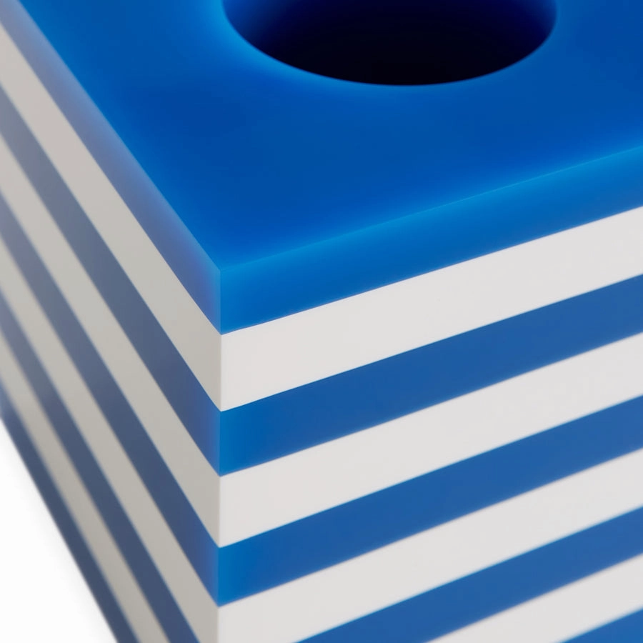 Opaque Blue Stripes Vase | Jonathan Adler Cabana Mini Scoop